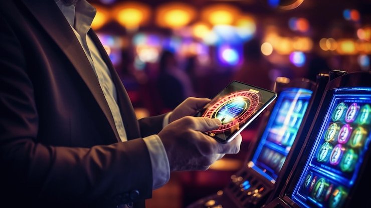 Ikon simbol keamanan dan privasi data pada platform hiburan digital